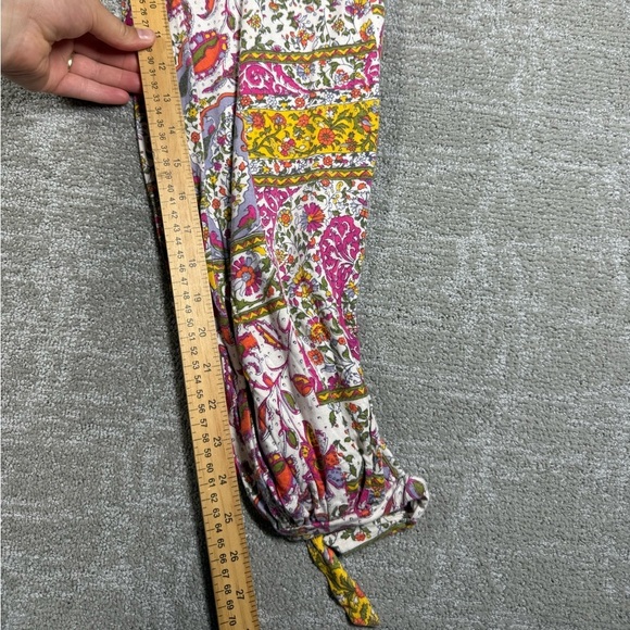 Anthropologie Madelynn Surat Harem Jogger Tie Ankle Boho Lounge Pant Sz Sm - Picture 6 of 7